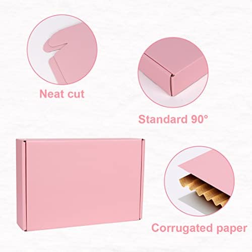 FORBFAN 9x6x2 Inch Pink Shipping Boxes, 30-Pack Mailing Boxes for Small Business, Corrugated Cardboard Box for Shipping, Packaging - Image 3