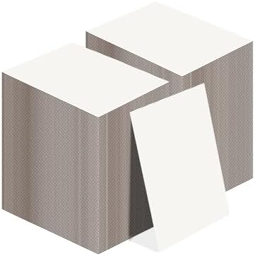 Calenzana 3.5x4.5 White Corrugated Cardboard Sheets, Flat Card Boards Inserts for Crafts, Packing, Shipping, Moving, Mailing, 200 Pack by Calenzana
