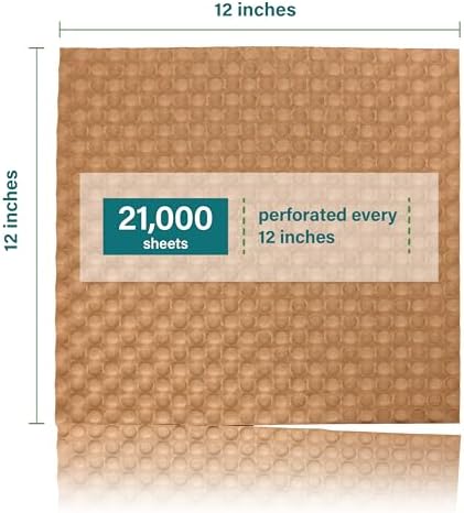 Elementree Paper Bubble Wrap Sheets for Packing, Moving, & Shipping - 84-Carton Pallet (21,000 Sheets) - 12" x 12" - Kraft Bubble Paper - Recyclable Cushioning Wrap - Made in the USA (01913PAL) - Image 2