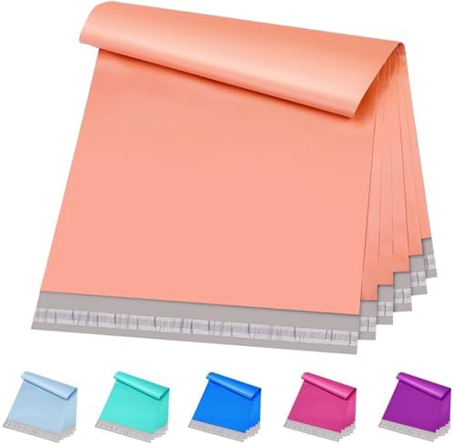 Metronic Poly Mailers 12x15.5 100 Pack Self-Seal Shipping Bags, Peach Pink by METRONIC
