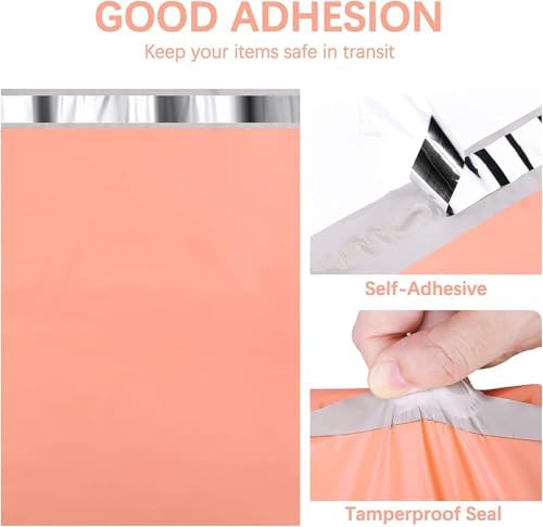 Metronic Poly Mailers 10x13 1200 Pack, Self Seal Small Shipping Bags for Clothing, Waterproof Shipping Envelopes for Small Businesses, Flexible Mailers Poly Bags Plastic Bags Packages Bags Peach Pink - Image 3