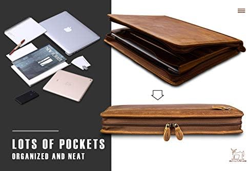 Genuine Leather Padfolio Portfolio Organizer for Men & Women - Image 3