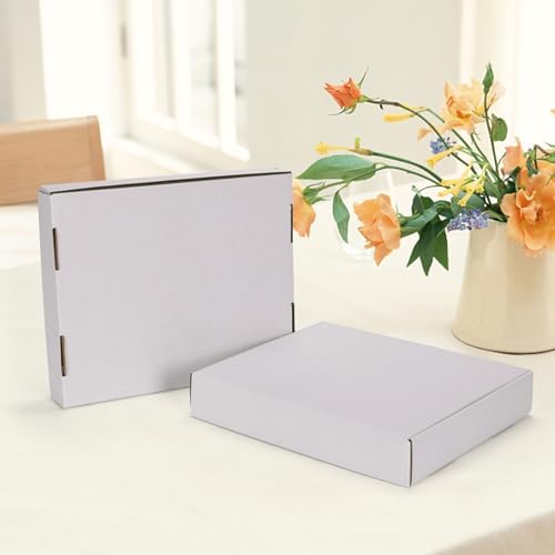 HORLIMER 12x10x2 inches Shipping Boxes Set of 25, White Corrugated Cardboard Box Literature Mailer - Image 5
