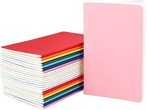 EUSOAR Subject Notebooks, A5 24 Packs 5.5" x 8.2" Soft Cover Lined Notebooks Journal, Drawing Notebook Notepad Sketchbook, Students Office Subject Diary Notebooks Journal 60 Lined Pages/30 Sheets by EUSOAR