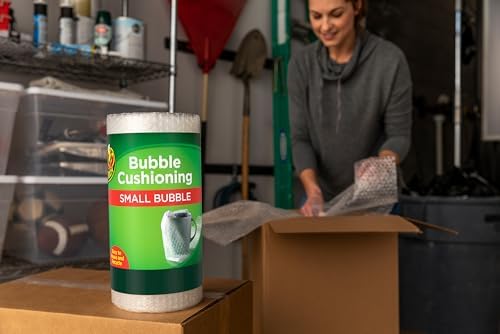 Duck Brand Small Bubble Cushioning Wrap for Moving & Shipping - 30 FT Bubble Packing Wrap for Extra Protection Packaging Boxes & Mailers - Clear Bubble Roll Moving Supplies, Perforated Every 12 IN - Image 5