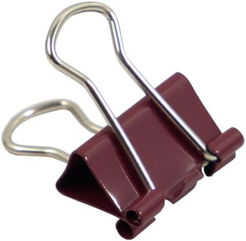 JAM PAPER Colorful Binder Clips - Extra Small - 3/5 Inch (15 mm) - Burgundy Binderclips - 30/Pack by JAMPaper