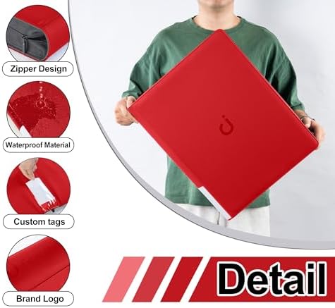 Premium Card Binder 16 Pocket - Fits 1600 Cards，4X4 Ringless Card Album with Sleeves for Trading Cards & Sports Cards（Model C，Classic Red） - Image 6