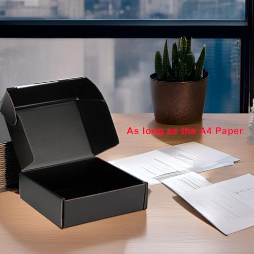 Black Shipping Boxes 10x10x3 Inches, 20 Pack - Image 3
