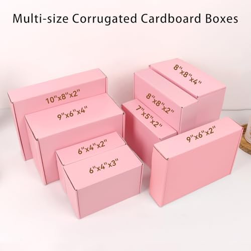 FORBFAN 9x6x4 Pink Shipping Boxes 30 Pack, Mailer Boxes for Packaging Small Business, Cardboard Boxes for Shipping Moving Mailing - Image 6