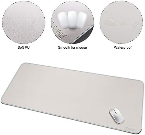 CENNBIE 47.2" x 19.6" Leather Desk mat, Desk mats on top of desks,Perfect Desk Mate for Office and Home(Cream) - Image 5