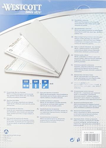 Westcott E-17002 00 Aluminium Form Holder Box, A4, with Storage Compartment and clipboard, top Opening - Image 2
