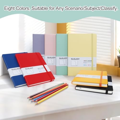 SUQJOY Lined Journal Notebooks, 160 Pages, 5.5x 8.2-Inch Journals for Women Men, Hardcover Notebook with 100 gsm Thick Paper, A5 Size College Ruled Notebook (Green) - Image 6