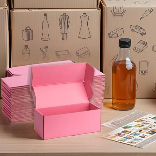 Pink Shipping Boxes 10x4x4 Inches, 20 Pack - Image 5
