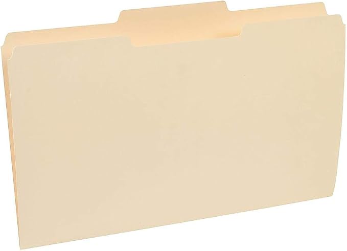 Staples 30% Recycled Reinforced File Folder, 1/3-Cut Tab, Legal Size, Manila, 100/Box (ST606814/606814) - Image 3