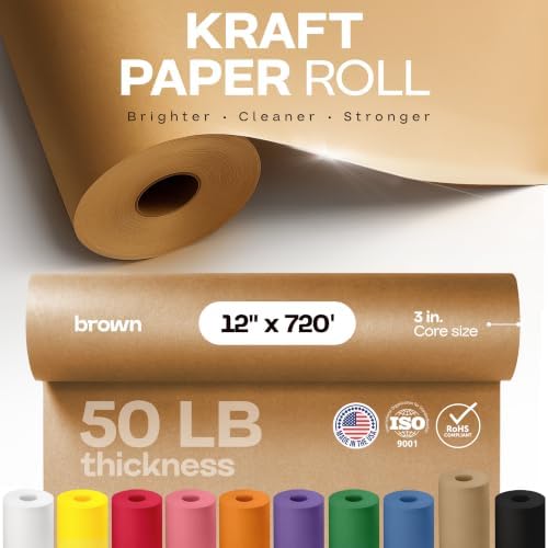 Brown Kraft Paper Roll, 12" x 8640" (720 feet) - USA-Made, IDL Packaging - Image 4