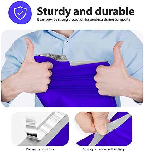 Fuxury Large Poly Mailers 14.5x19" 100Pcs,Shipping Bags for Clothing,Blue - Image 4