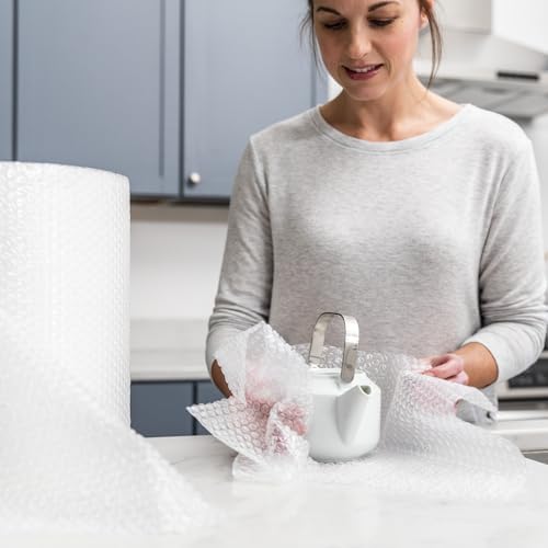 Duck Brand Small Bubble Cushioning Wrap for Fragile Moving & Shipping, 350 ft Packing Wrap for Extra Protection in Boxes & Mailers, Clear Roll, Moving Supplies, Perforated Every 12 in - Image 3