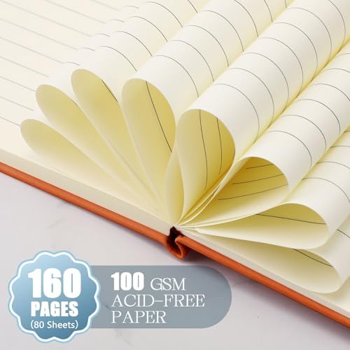 Laumoi 28 Pack A5 PU Leather Lined Notebook Journal, Elegant Color,Simple - Image 6