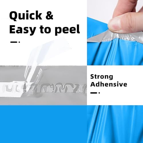 POLYSELLS 1000 pcs 7.5x10.5 Inches Blue Poly Mailers Shipping Envelopes, Strong Adhesive Sealing, Waterproof, and Tear-resistant Postal Mailing Bags for Clothing and Accessories - Image 3
