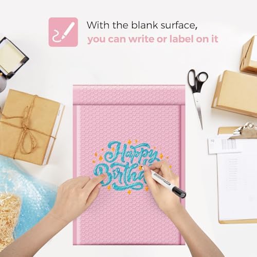 Fuxury Bubble Mailers Bulk 10.5x16 250Pack Light Pink Poly Padded Envelopes - Image 5