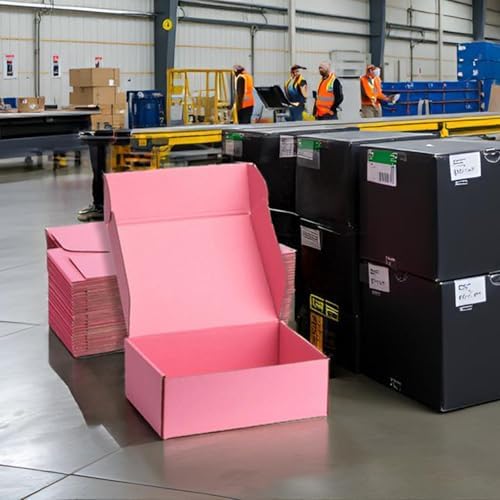Pink Shipping Boxes 12x9x4 Inches, 20 Pack - Image 4