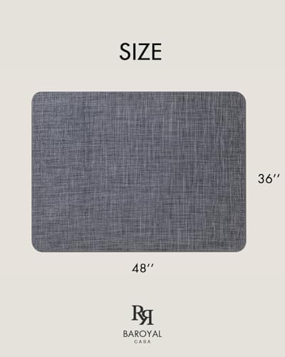 Baroyal Office Chair Mat for Hardwood Floor Under Desk Computer Rolling Chair Mat for Wood/Tile Floor Non-Slip Heavy Duty Desk Rug PVC Plastic Hard Floor Protector 36" x 48" (Cool Grey) - Image 6
