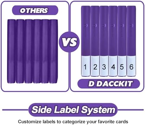 Premium Card Binder 16 Pocket - Fits 1600 Cards，4X4 Ringless Card Album with Sleeves for Trading Cards & Sports Cards（Model C，Classic Purple） - Image 7