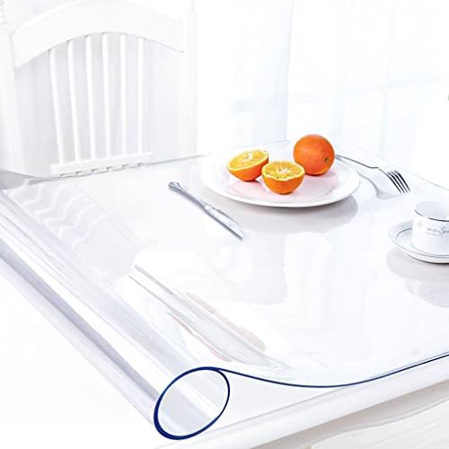 42x78 Inch Clear Table Top Protector, 1.5mm Thick Plastic Tablecloth Cover Pad for Coffee Table and Desk by AimerGro