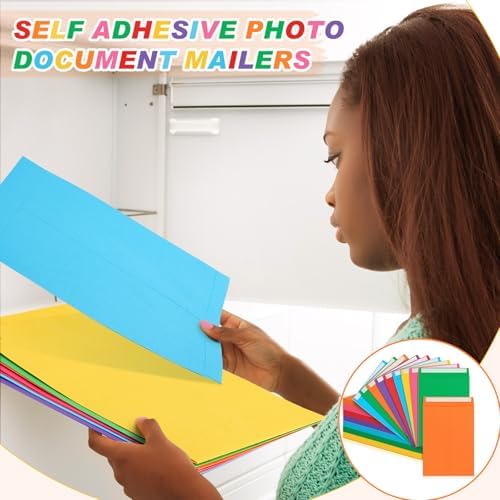 30 Pcs 6'' x 9'' Catalog Envelopes Self Adhesive 32lb Manila Envelopes Kraft Peel & Seal for Secure Mailing Storage Organizing for Office Business Home(Colorful) - Image 5