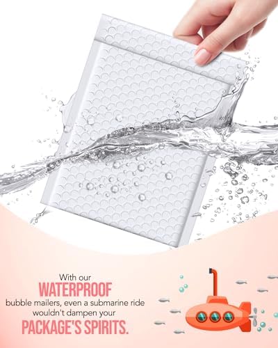 GSSUSA Bubble Mailers 6x10" Usable Size 6x9" Padded Envelope White 100 Pack - Image 5