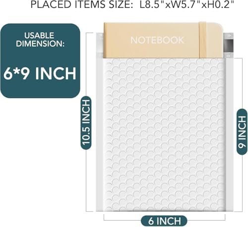 Metronic 1000 Pack Bubble Mailer 6x10 Inch White,Usable Size 6x9" Waterproof Padded Envelopes,Self-Seal Modern Bubble Mailers Cushioning for Shipping,Jewelry Makeup Supplies, Packaging Bulk - Image 2