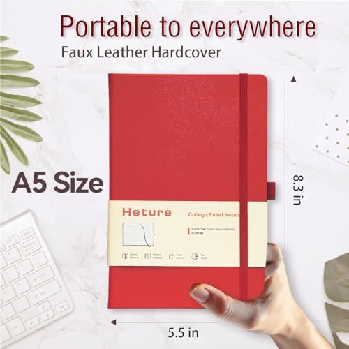 Heture 8 Pack Lined Journal Notebooks, A5 Hardcover Notebooks - Image 3