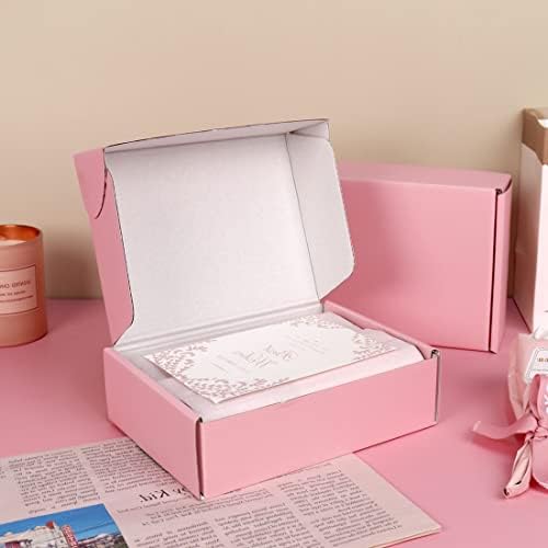 Shipping Boxes Small 6x4x2 Inches, Pink Cardboard Boxes for Packaging, Corrugated Mailing Boxes for Small Business (Pack of 20) - Image 3