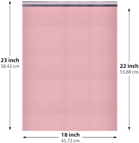 Light Pink Bubble Mailers 18x23, Poly Padded Envelopes #9, 50 Pack - Image 2