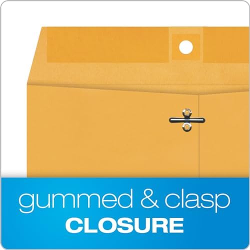 Quality Park 9 x 12 Clasp Envelopes with Deeply Gummed Flaps, Great for Filing, Storing or Mailing Documents, 28 lb Brown Kraft, 250 per Box (37590) - Image 4