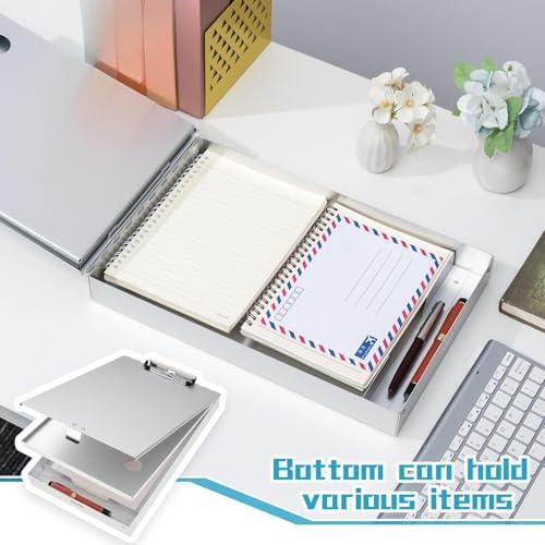 PerKoop 8 Pcs Aluminum Clipboard with Storage, Folder Form Holder - Image 5