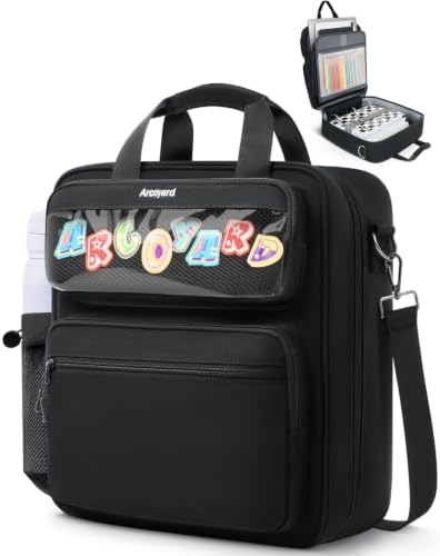 Zipper Binder 3 Ring with Ita Window, 3 Inch D-Ring Binder with Zipper and Strap Fits 14" Laptop, 600+ Sheets Capacity 3-in-1 Shoulder/Backpack/Handle Binder Bag for School Office Commute, Black by Arcoyard