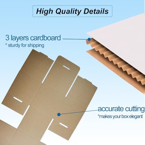 ROTCH 200 Pack of 4x4x4’’ Small Shipping Boxes, Sturdy Corrugated Cardboard Mailers, White (M444-W-200) - Image 3