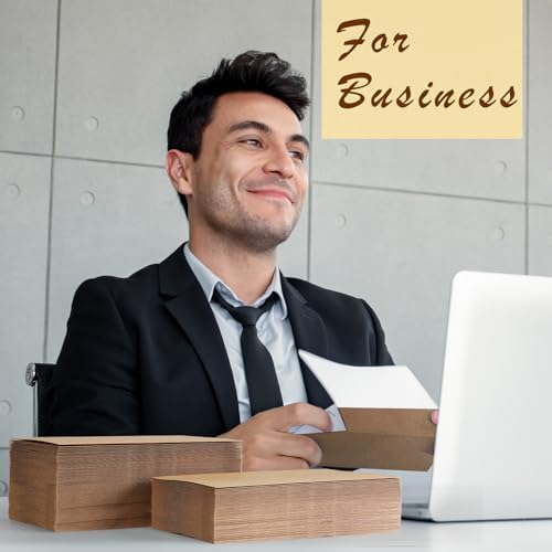 Jutom 600 Pcs #10 Kraft Envelopes, 4-1/8 x 9-1/2 Letter Size, Strong Sealed Security Business Envelopes, Windowless Brown Mailing Envelope for Invoices, Checks, Office Use - Image 4