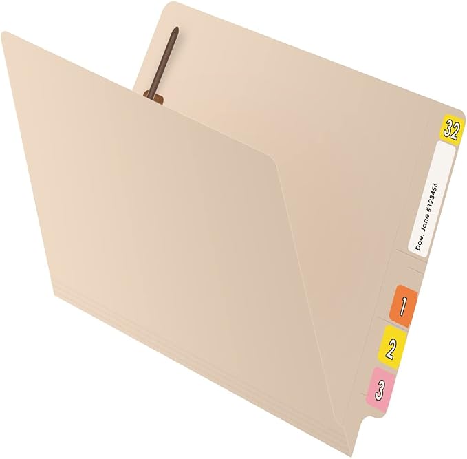 Ecom Folders End Tab Manila File Folders with Fasteners | Letter Size Medical and Business Record Filing Organizer | Reinforced Straight Cut Shelf Tabs | Expandable 11 Pt | Bulk Case of 250 Folders - Image 4