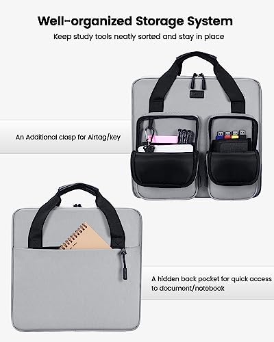 Zipper Binder 3 Inch 3 Ring with Shoulder Strap Multi-Pocket,Tough - Image 3