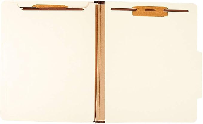 Staples Pressboard Classification Folder, Letter Size, 2/5‑Cut Top Tab, Manila, Durable Construction, 10/Box - Image 4