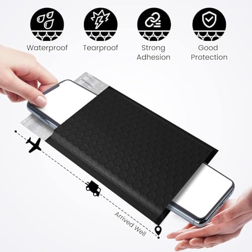 Fuxury Black Bubble Mailers Bulk 4x8" 4000 Pack Waterproof Padded Envelopes - Image 6