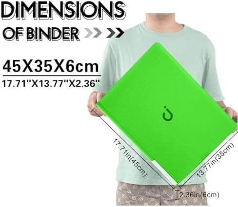 Premium Card Binder 16 Pocket - Fits 1600 Cards，4X4 Ringless Card Album with Sleeves for Trading Cards & Sports Cards（Model C，Brilliant Green） - Image 7