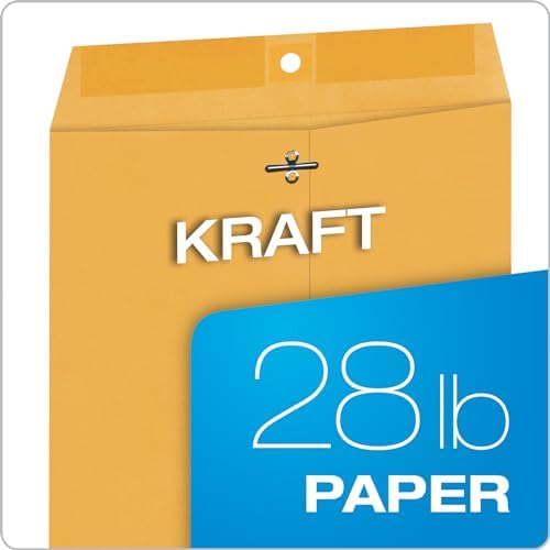 Quality Park 9 x 12 Clasp Envelopes with Deeply Gummed Flaps, Great for Filing, Storing or Mailing Documents, 28 lb Brown Kraft, 250 per Box (37590) - Image 6