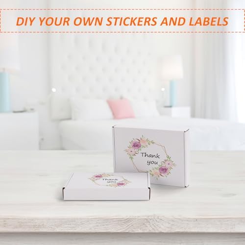 HORLIMER 7x5x1 Shipping Boxes Set of 30, White Corrugated Cardboard Mailer Box for Packing Small Business - Image 4