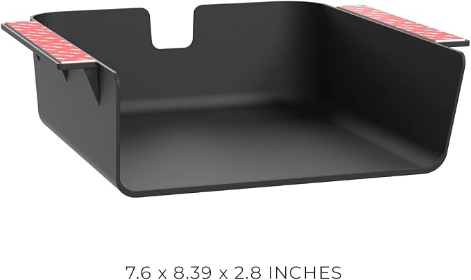 HumanCentric Under Desk Storage Shelf, Drawer Organizer for Office, Workstations, Tables, Sit Stand Desks, Gaming Setups, Mountable Storage Tray, Cable Management, Screw or Stick On, 2 Pack - Image 3