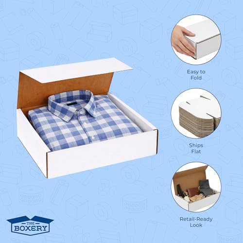 The Boxery Corrugated Mailers White Tuck Shipping Boxes (10x10x4) - Image 5