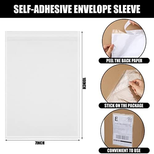 Geetery 1500 Pcs 7"x10" Packing List Envelopes Clear Self-Adhesive Bulk - Image 2