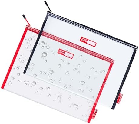 Rough Enough Plastic File Folder Clear Document Holder, Pouches for A4 by REROUGHENOUGH